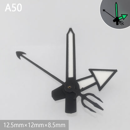 Green luminous watch hands for NH35 NH36 movement, enhancing readability in low light, Accessories brand.