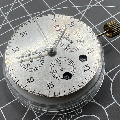 Dandong 7750 Mechanisches Uhrwerk Schwarzes Datum Kleine Sekunde Bei 3 6 Oder 9 Uhr Position Bei 6