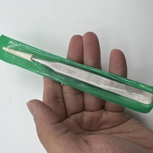 Horotec MSA12.302-2 antimagnetic tweezer for precise watch component handling and assembly.