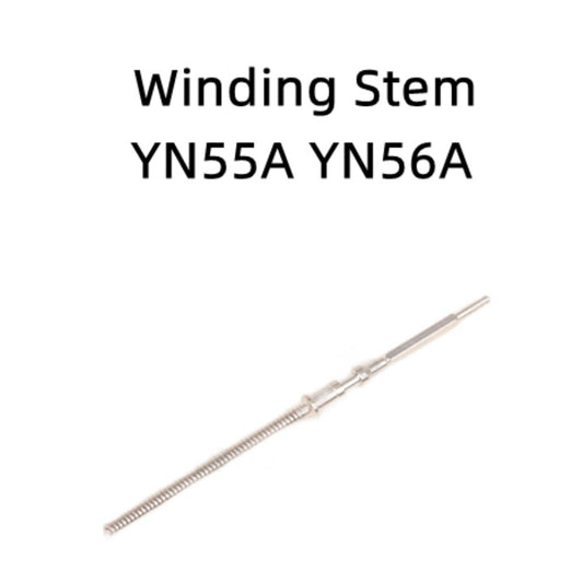 Five Japan-made watch winding stems for Epson YN55 YN56 movements, ensuring durability and precise fit.