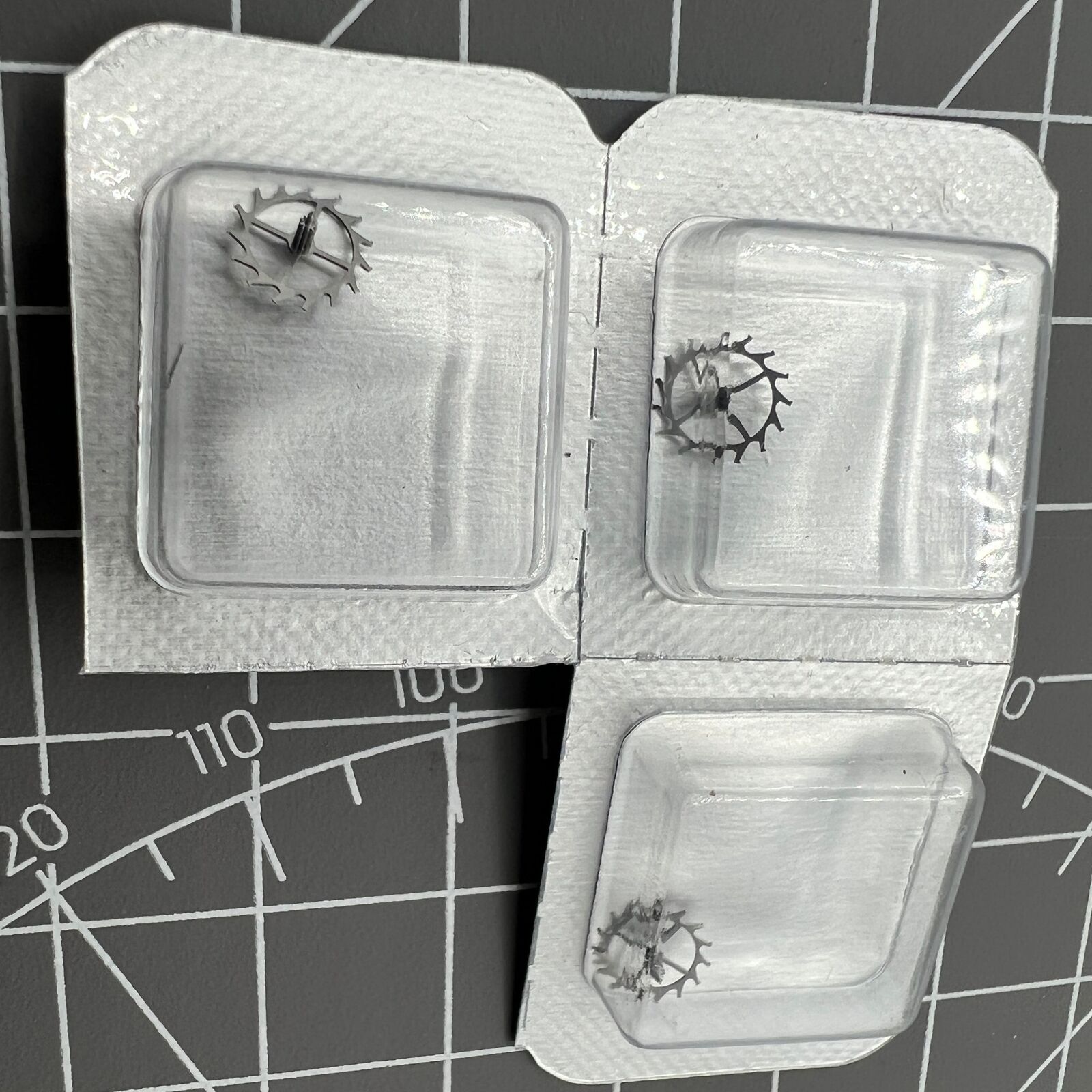 Pack of 3 Escape Wheels for ST3601 ST3600 6497/6498 watch movements, compatible replacement parts.