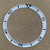39mm/32.2mm White Font Circular Arc Bevel Aluminum Watch Bezel Insert Watch Part