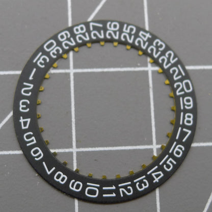 Generic Date@3 black date disk wheel for ETA2824-2 and 2892 watch movements, set of 2 pieces.
