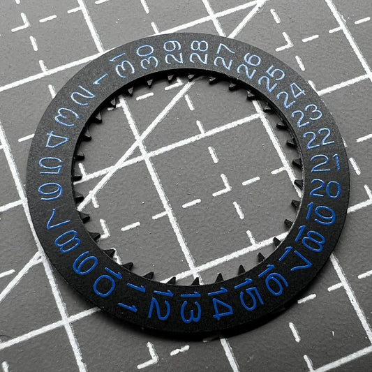 Blue Font Black Date Disk Wheel for Movement NH36 NH35 D3 Crown Position 3.8