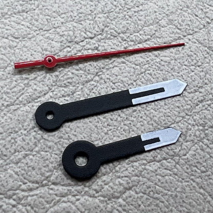 2 Sets/Packung Weiße, schwarze und rote Sekundenzeiger-Sets für das Quarzwerk Ronda 515 