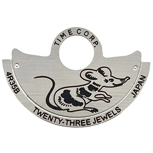 Ratte ~ China Zodiac Silber Rotor Oszillierende Gewicht Overlay für NH35 NH36 4R35