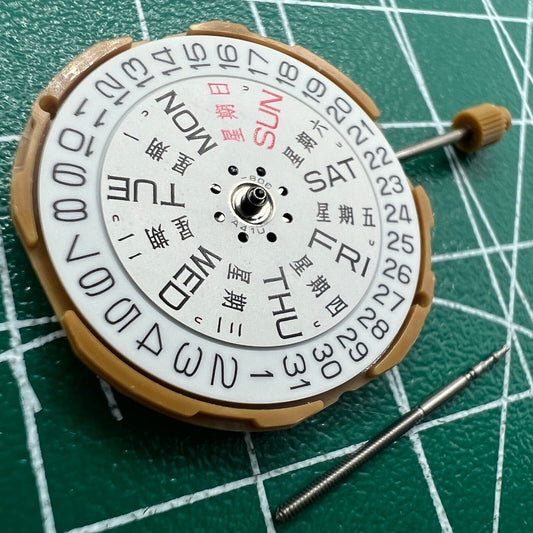 Miyota GM00 Japan quartz watch movement with English & Chinese date display for watch accessories