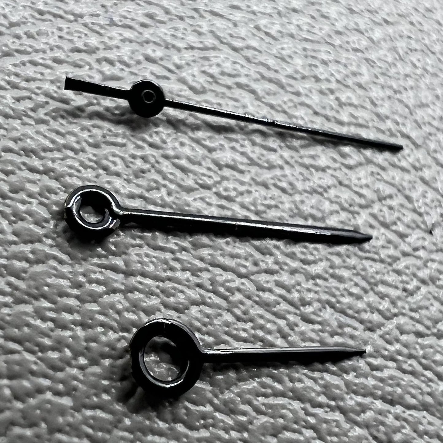 Black watch hands set for Miyota 2035, includes 11mm, 9mm, 7mm sizes, precise fit accessory.