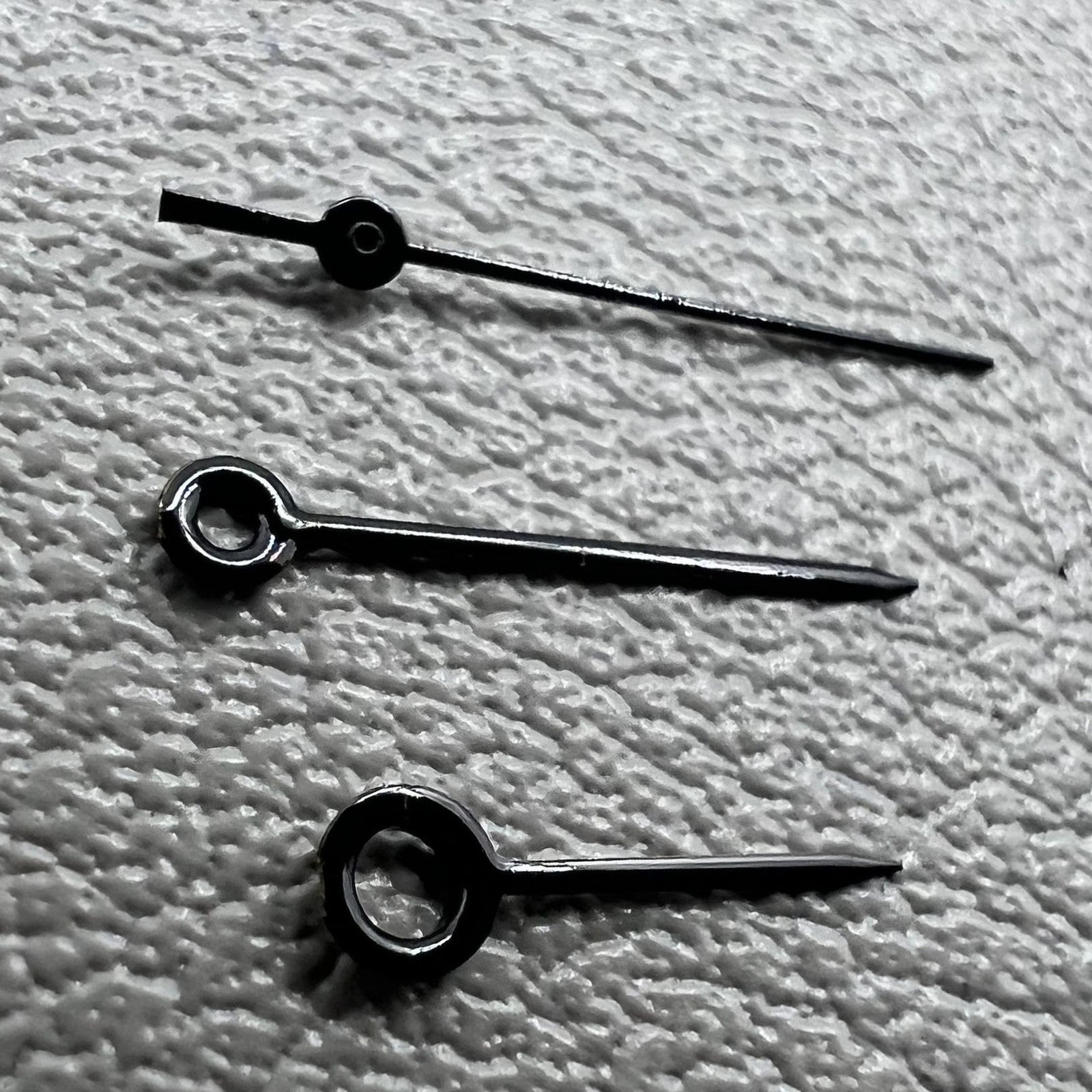 Black watch hands set for Miyota 2035, includes 11mm, 9mm, 7mm sizes, precise fit accessory.