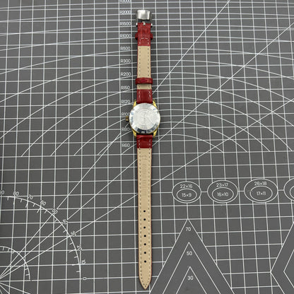 Montre mécanique manuelle Seagull pour femme, rouge, dégradé, clou doré, calendrier simple
