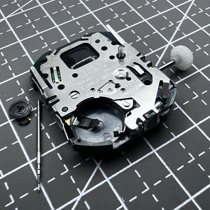 Japan Miyota T480 quartz watch movement with 3 hands and display screen for accurate timekeeping by Miyota.