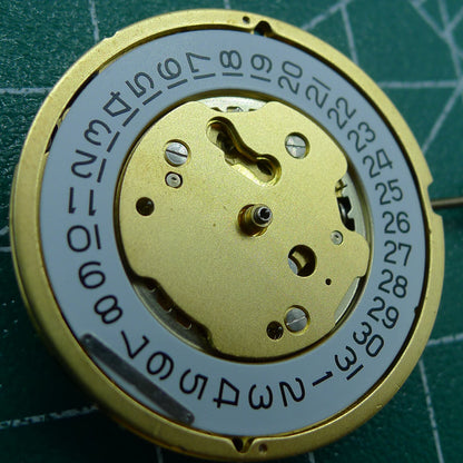 Swiss Made Ronda 5030D quartz watch movement with date at 4, ensuring precise and durable timekeeping.