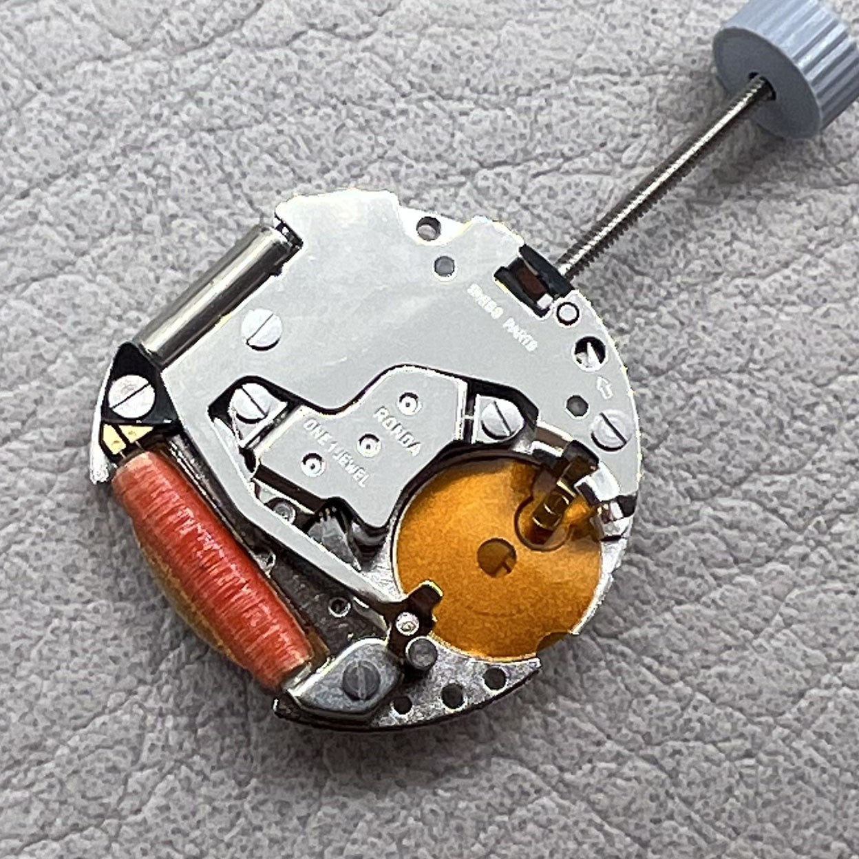 Swiss Ronda 775 quartz watch movement with date display at 3 o'clock, precision timekeeping