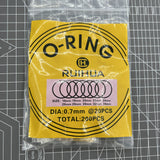 DIA 0.5-0.7mm Thick 200PCS Size16-34mm Waterproof O Ring Kit Watch Back Gasket