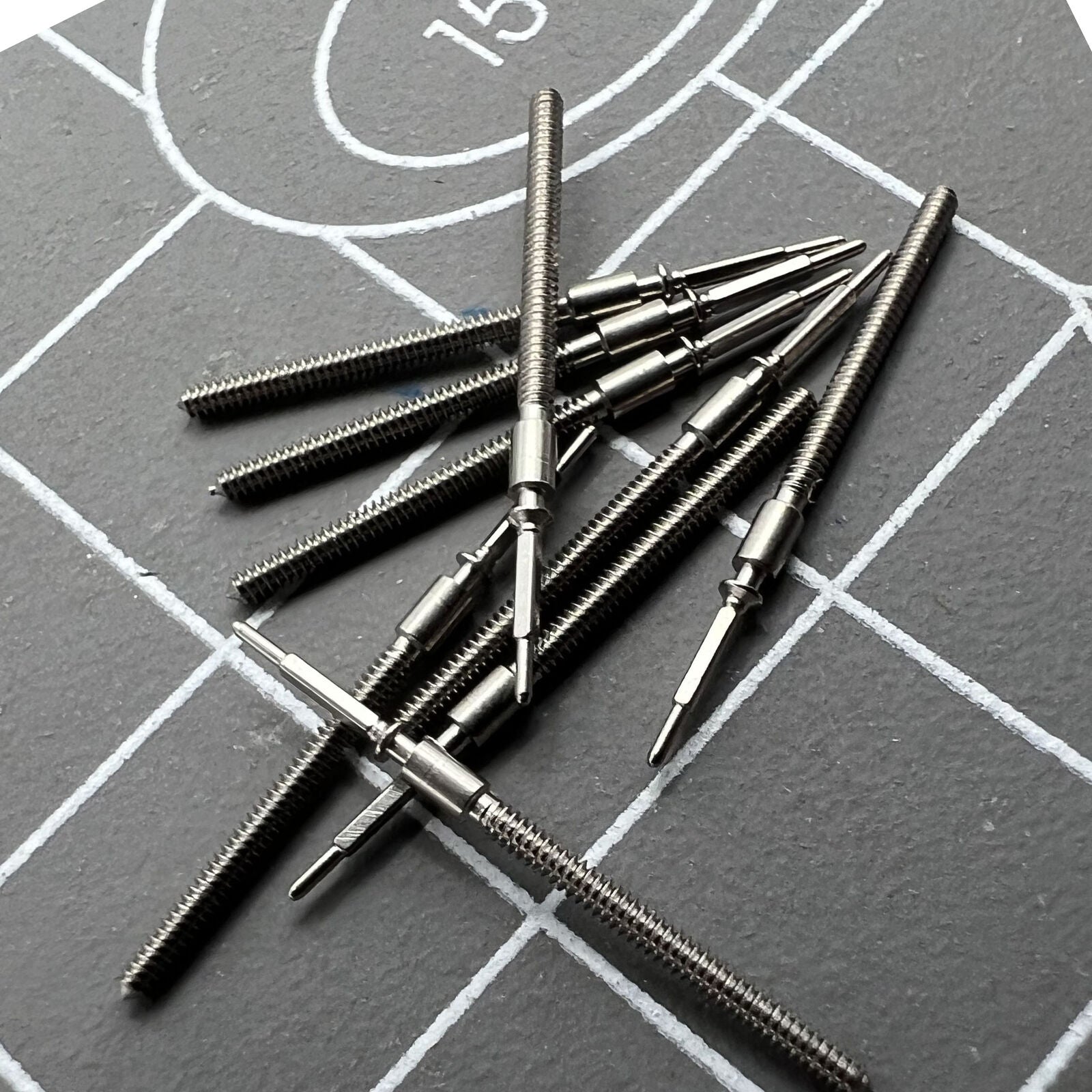 Generic watch winding stem compatible with ETA 2836-1, 2834-1, 2824-1 movements for precise time adjustments.