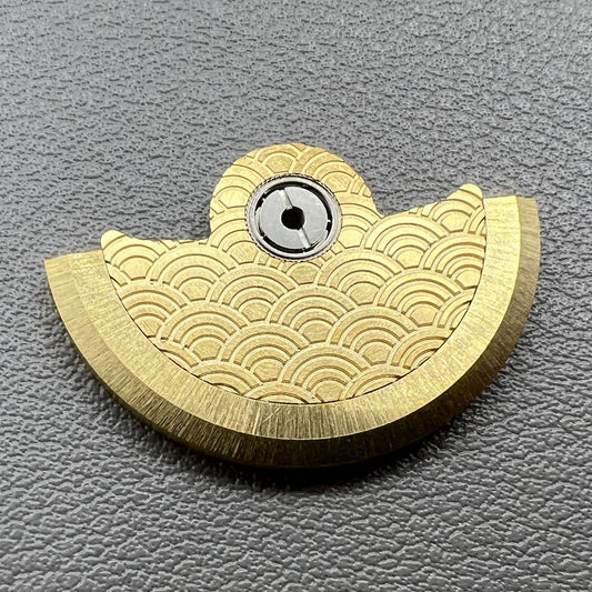 Goldene Meereswelle geschnitztes Rotorschwingungsgewicht für NH35 NH36 Bewegung