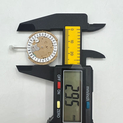 Sunon PE60 quartz watch movement with date window at 6 o'clock, 3-hand design for accurate timing.