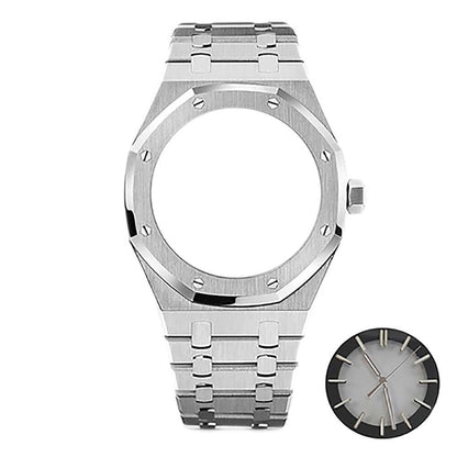 41MM Watch Case + Strap + Dial + Watch Hands for NH70 Modified Case