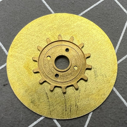 White Generic watch accessory with English font week disk, fits 2836 movement, date display at 9 o?clock.