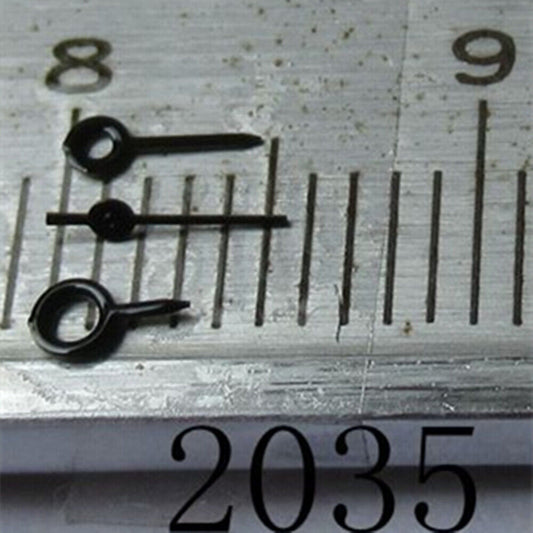 Black polished 4.5mm needle-shaped watch hand for Miyota 2035 series, precise and sleek design