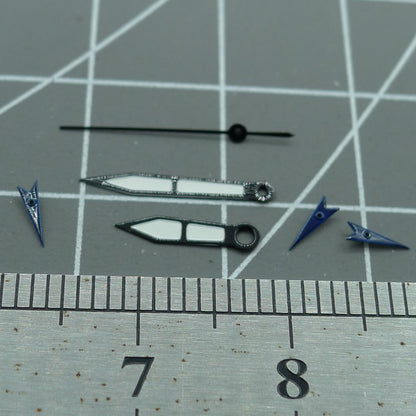 13 mm dunkelblaue Zierleiste, grün leuchtende Uhrzeiger für Miyota 0S10 Quarzwerk