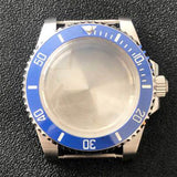 316L Stainless Steel Watch Case SUB Convex Sapphire Glass 40mm For NH35/NH36