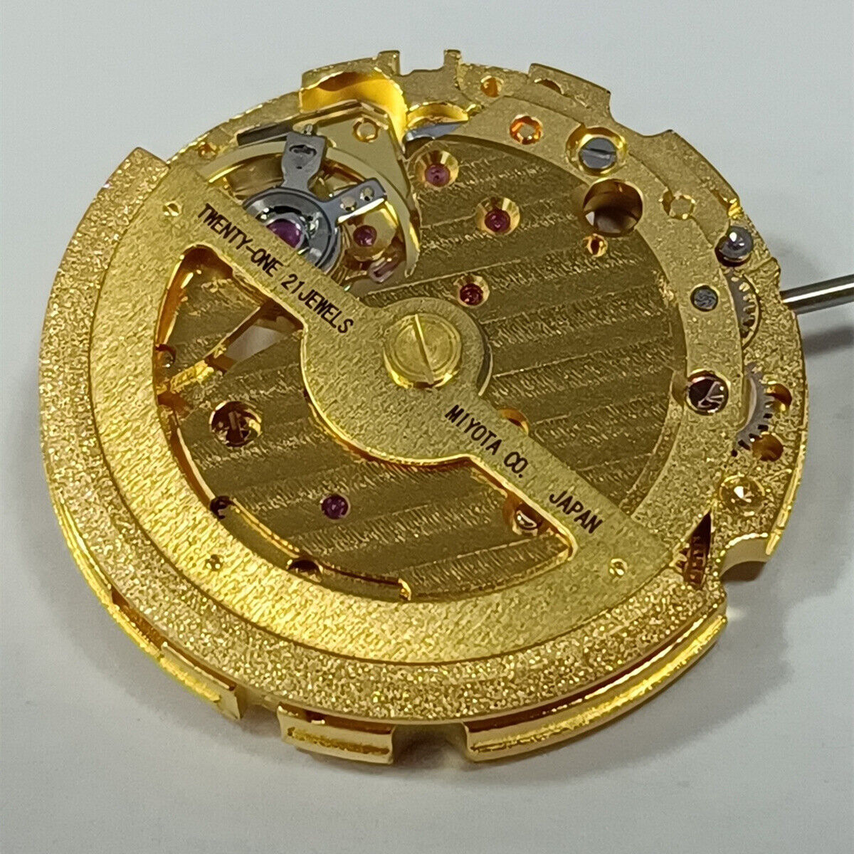 Golden Original Japan Made Miyota 82D7 automatic watch part for precise mechanical movement.