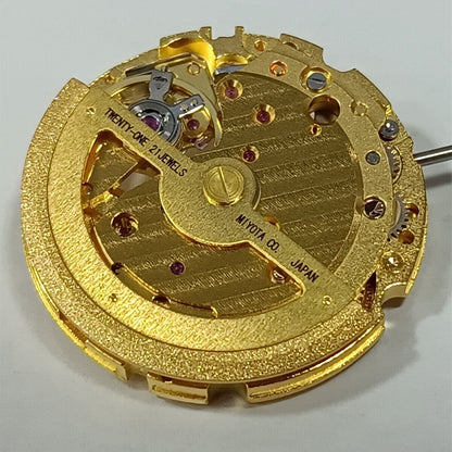 Golden Original Japan Made Miyota 82D7 automatic watch part for precise mechanical movement.