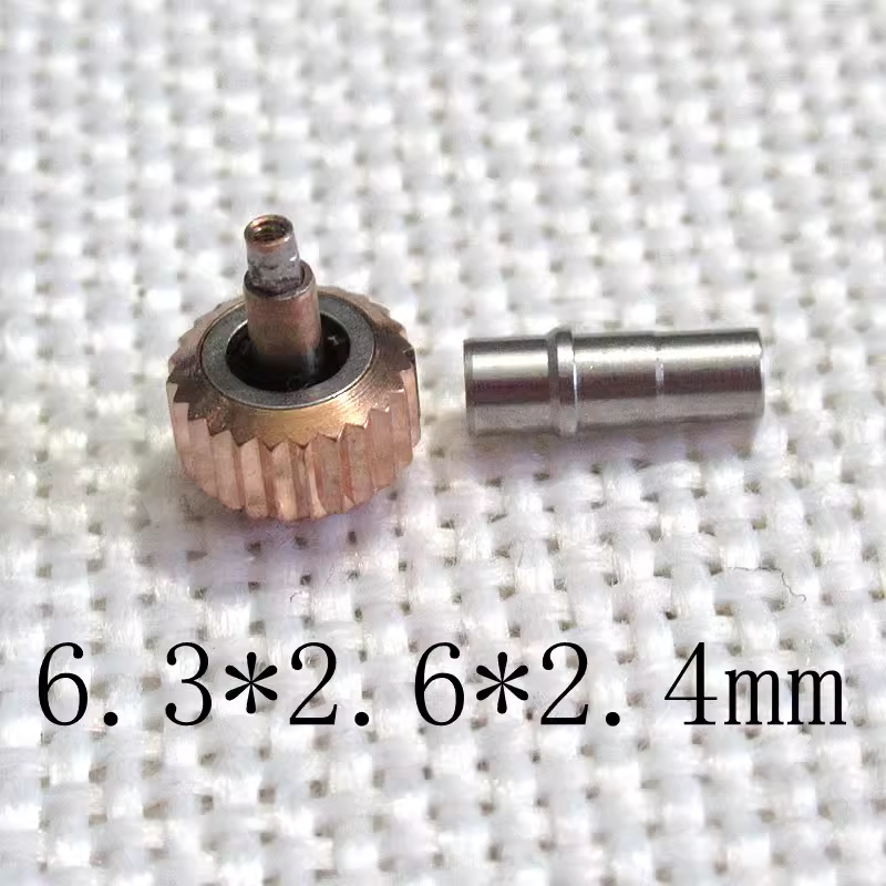 Rose gold no-screw watch crown by Generic, compatible with Seamaster 300 cases 231.20, elegant replacement part.