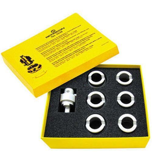Bergeon 5538 six chucks with intermediate holder for waterproof grooved watch cases.
