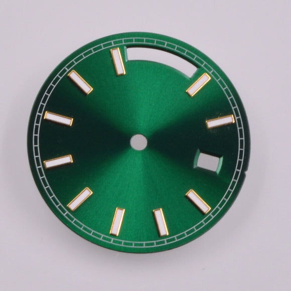 28.5mm Green Lume Golden Trim Nail Green Watch Dial for Seagull ST1644 Movement