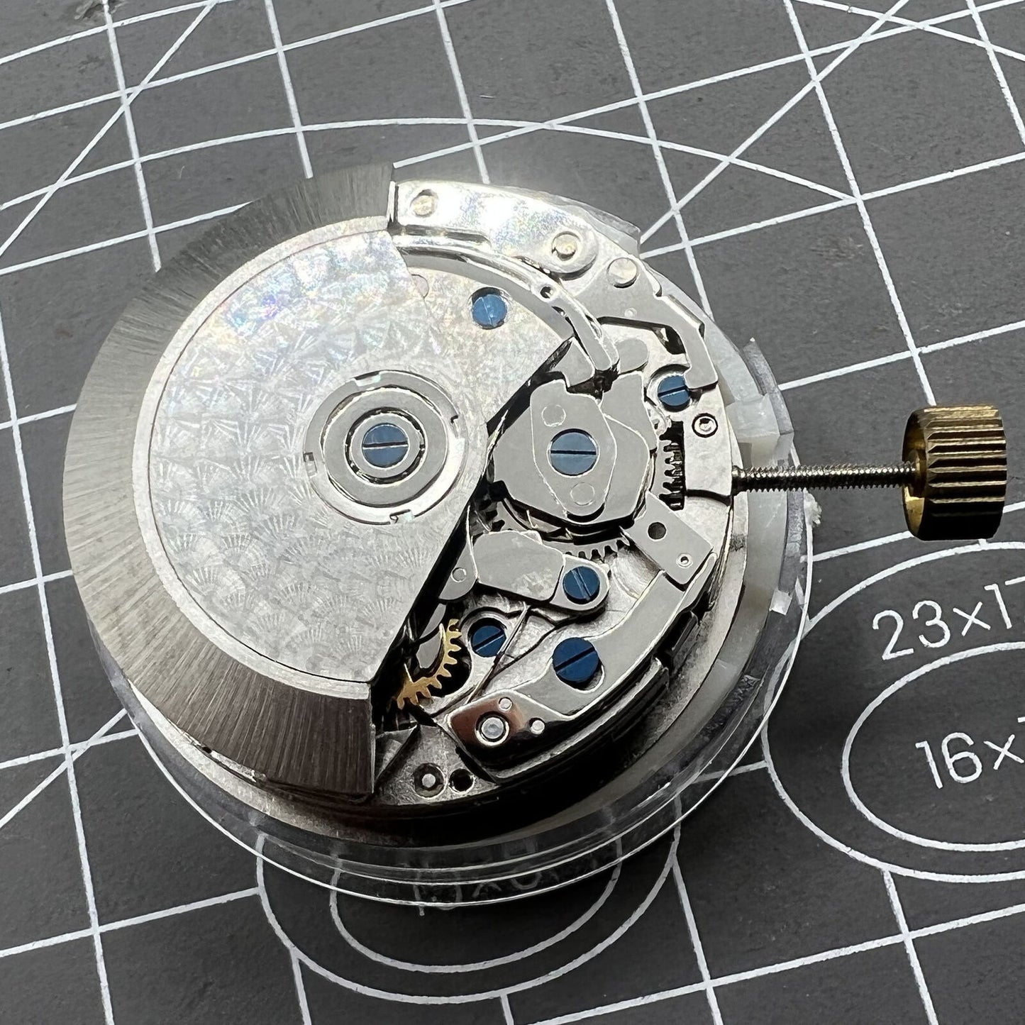 Dandong 7750 black watch accessory featuring mechanical movement and date display at 6 o'clock slot for precision timekeeping.