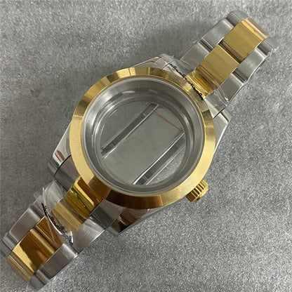 Bracelet de montre 39 mm en verre saphir/boîtier miroir plat pour NH35/NH36