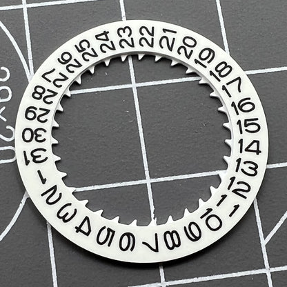 Luminous date disk wheel for NH35 movement watches, showing date at 3 o'clock - high precision accessory.