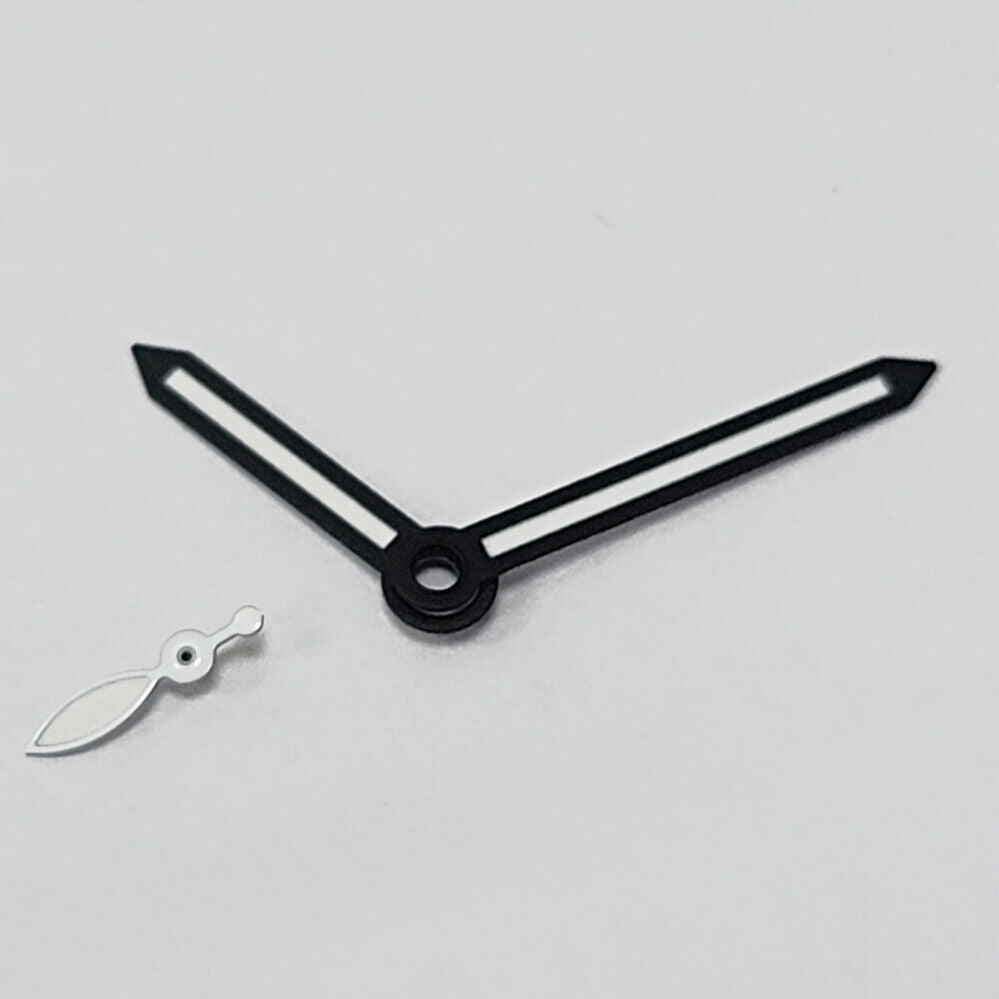 14mm green lume black trim watch hands for ST3600/ST3620 ETA6497/6498 movements, precise timing.