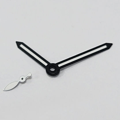 14mm green lume black trim watch hands for ST3600/ST3620 ETA6497/6498 movements, precise timing.