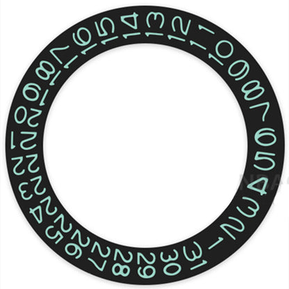 Black Background Green Character Date Disk Date Wheel for Seiko NH35 NH36