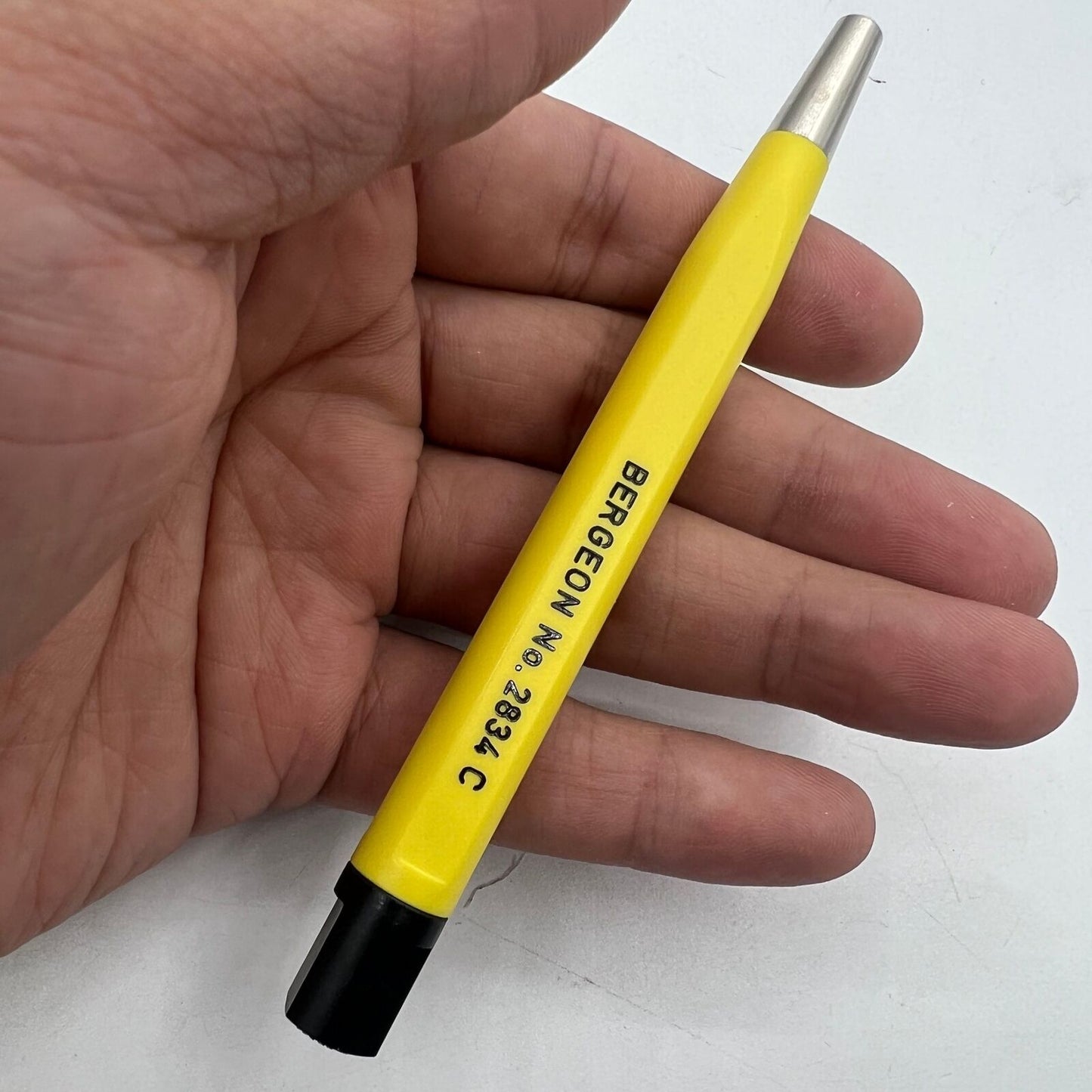 Bergeon 2834-C Swiss scratch brush for watch glass repair, precision fibre tool for accessories