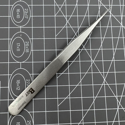 Swiss Made Bergeon 7024-3 anti-magnetic tweezers, 120mm precision tool for watch repair.