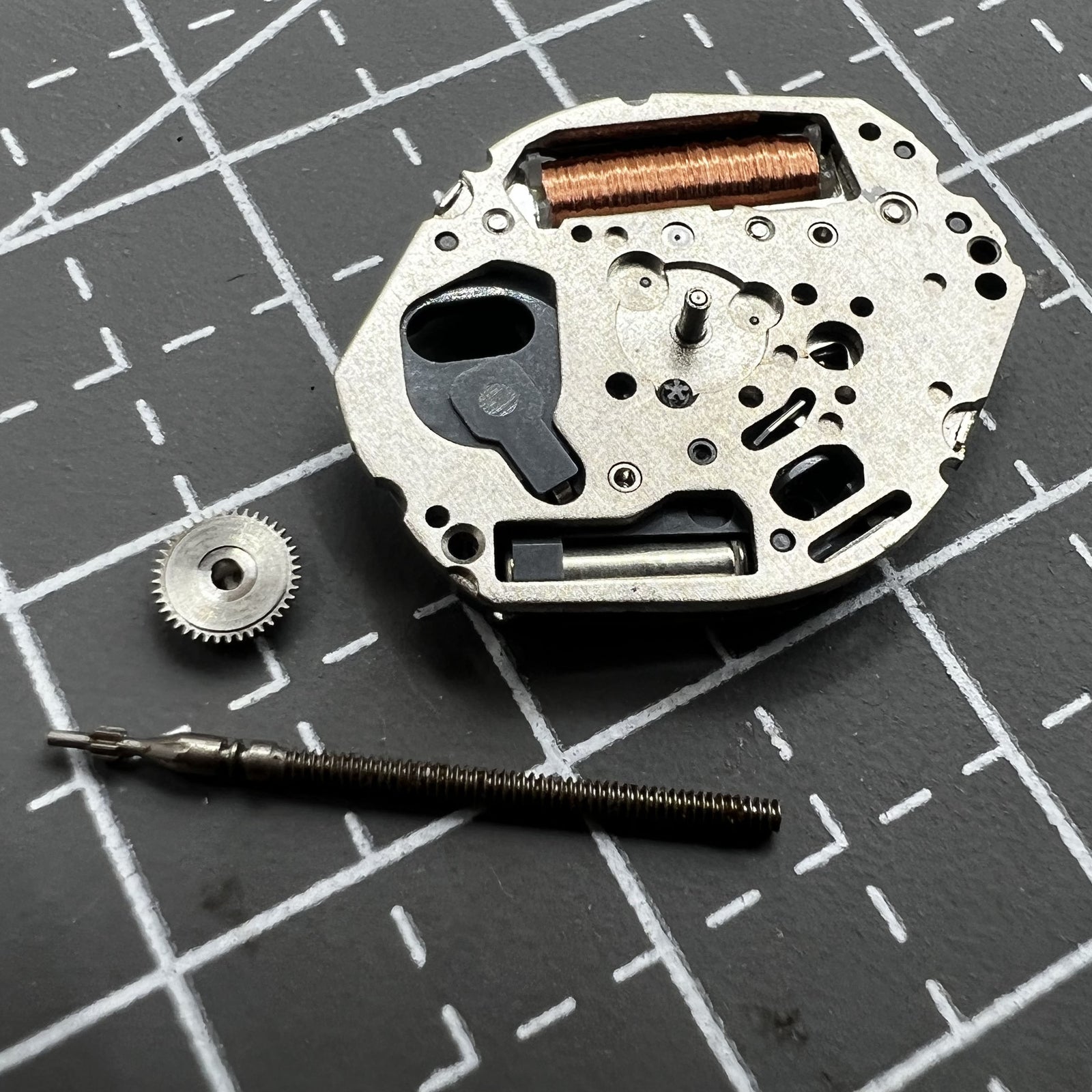 Miyota 3D44 quartz watch movement with 2 hands, Japanese precision and durability by Miyota.
