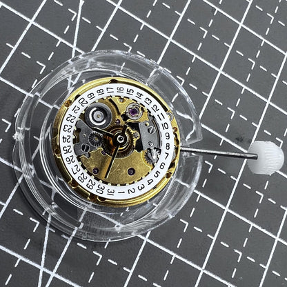 Mechanisches goldenes Uhrwerk ETA2671 mit Datumsanzeige bei 3 Uhr, Ersatz f�r pr�zise Uhren.