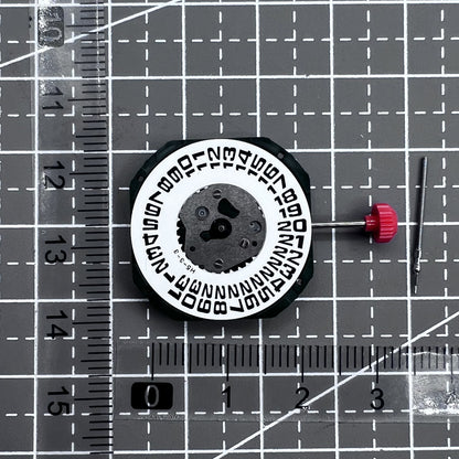Miyota 2353 Quarzwerk Uhrwerk mit 3 Zeigern und gro�er Datumsanzeige bei 3 Uhr, pr�zise und zuverl�ssig.