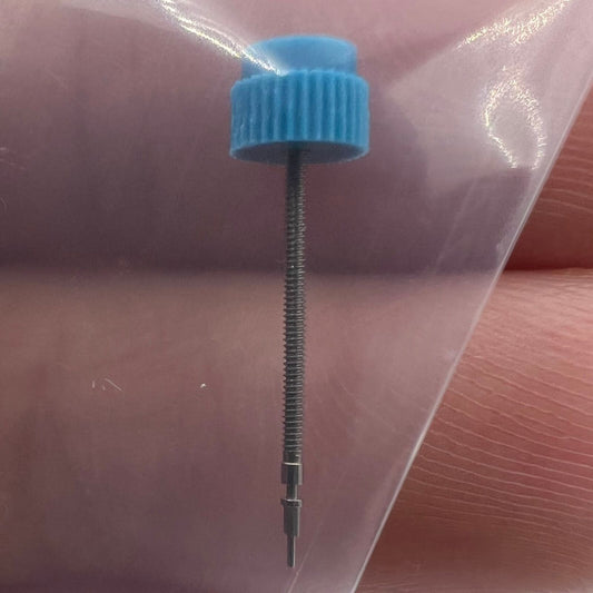 Original Swiss Made watch winding stem for ETA E03.001 movement, precision fit for repair.