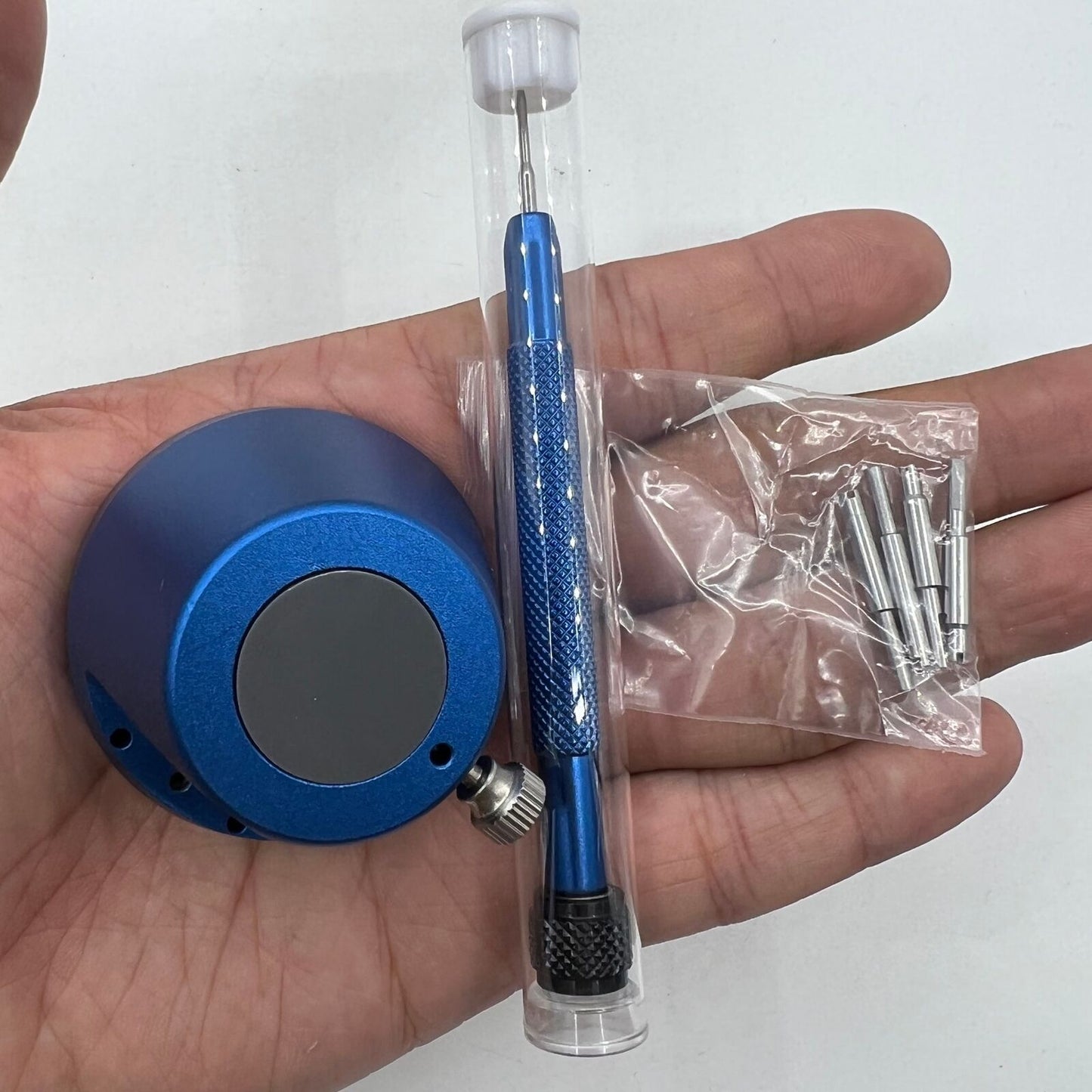 RICHARD MILLE stainless steel watch screwdriver set with multiple precision tips for RM watches.