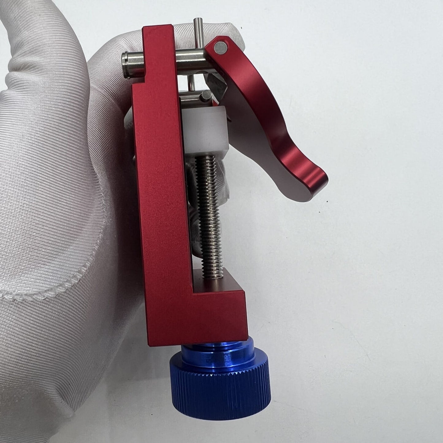 Durable watch case back opener for precise bezel ring removal during watch repair.