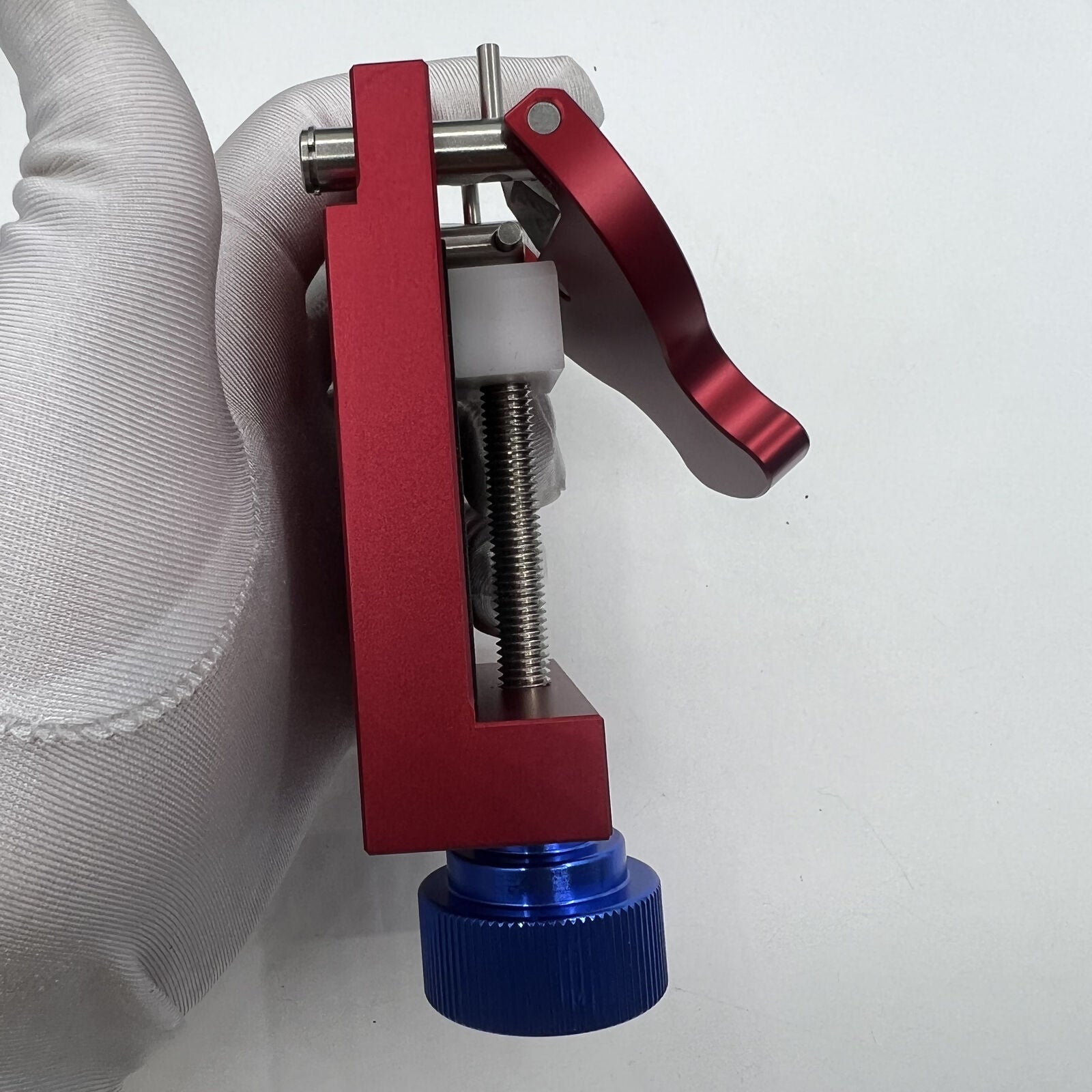 Durable watch case back opener for precise bezel ring removal during watch repair.