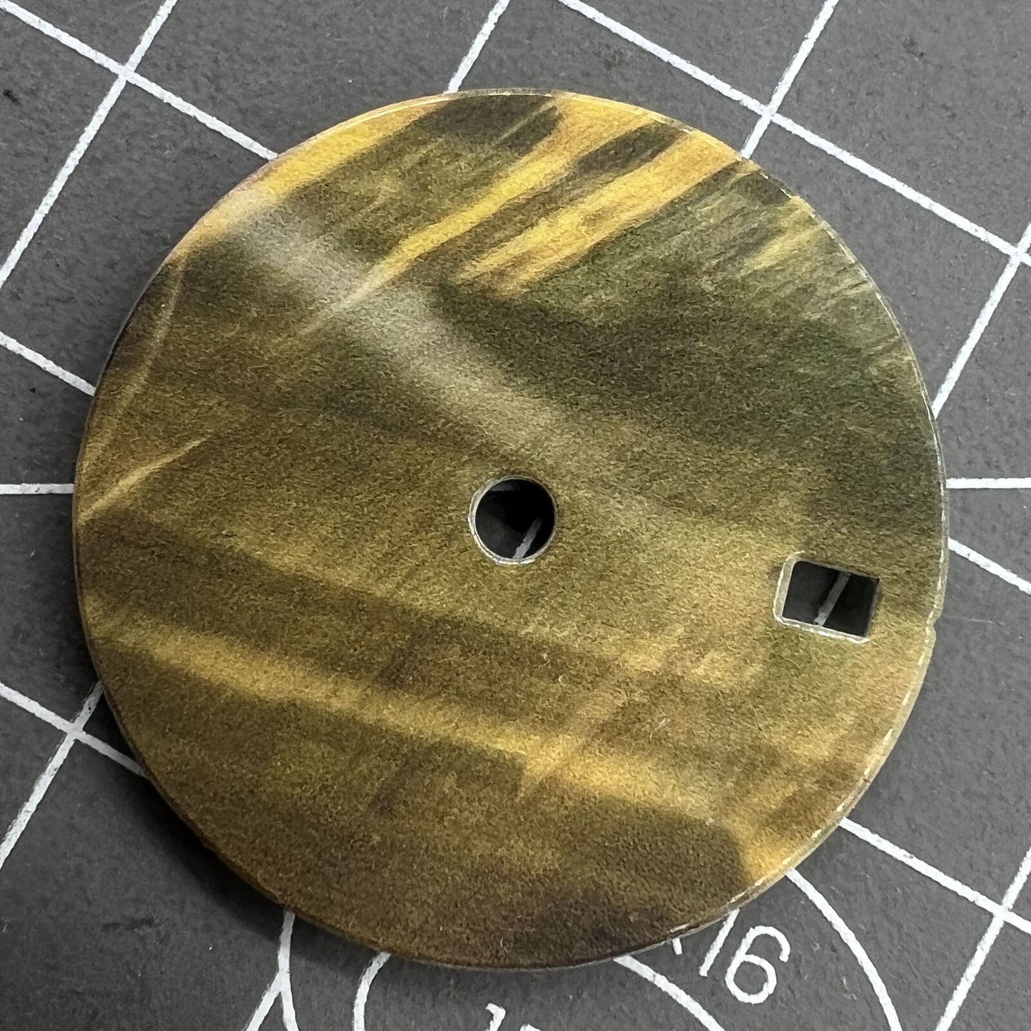 28.5mm Gradient brown and yellow enamel watch dial with copper accents for NH34 NH35 movements, enhancing Seiko watches.