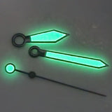 Black+White Trim Arrow Shape Green Lume Watch Hands Fit for NH35 NH36 Movement