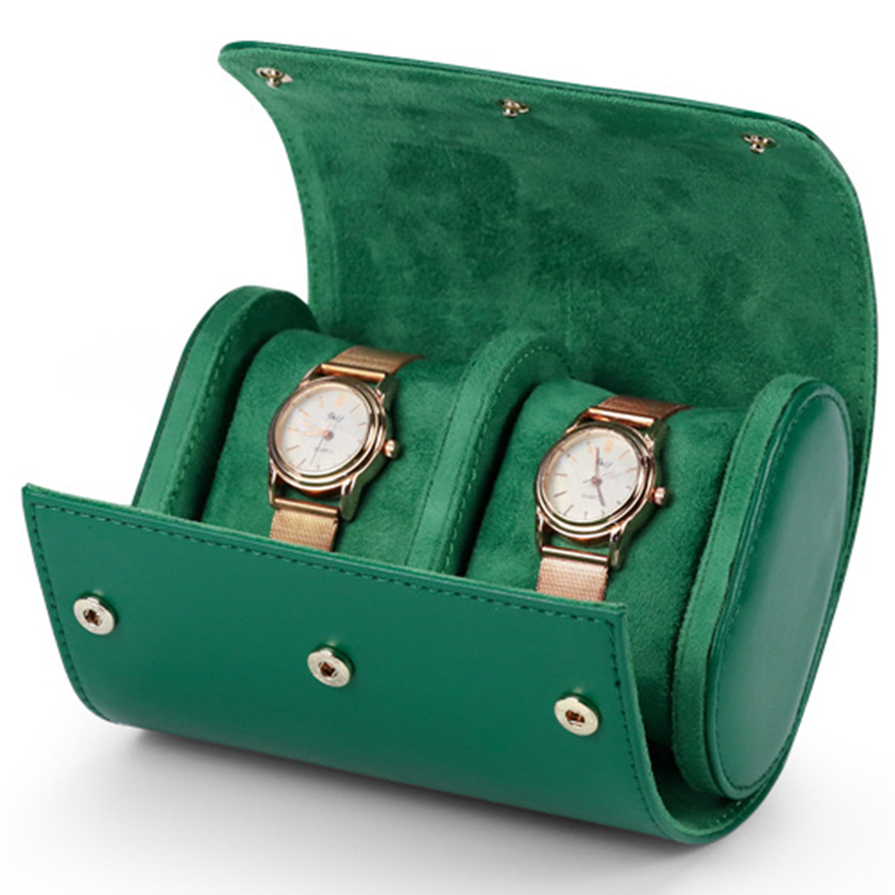Étui de voyage en cuir à 1/2/3 emplacements pour montres, organiseur à roulettes, boîte à montres portable