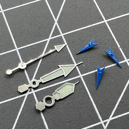 Blue luminous small second hand with silver trim for Miyota OS10 OS20 OS60 OS80 watches.